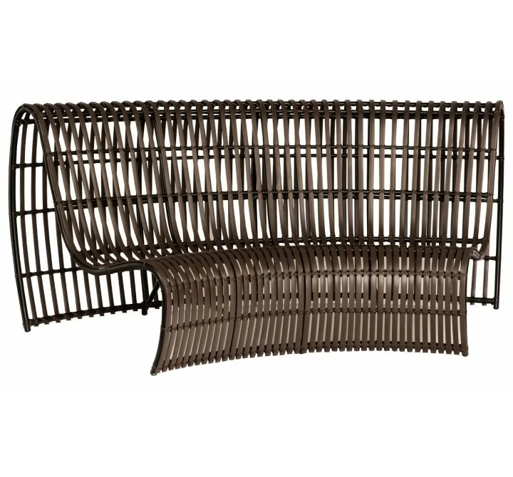 Woodard Loft Curved Sofa - Angled