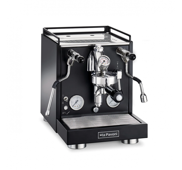 La Pavoni Cellini Evolution Espresso Machines in Black - Angled