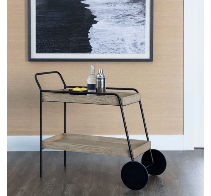 Sunpan Spruce Bar Cart - Lifestyle