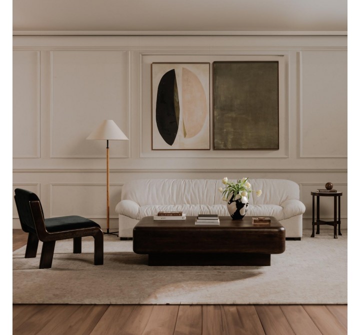 Moe’s Home Collection Eton Coffee Table in Dark Brown - Lifestyle 