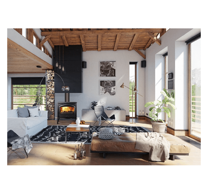 Amantii Lynwood W76 - Cast Iron Wood Burning Stove - Lifestyle