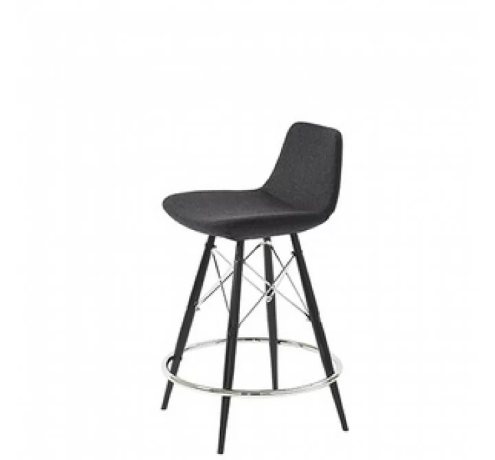 Mobili Modern Lyra Dowel Wool Counter Stool