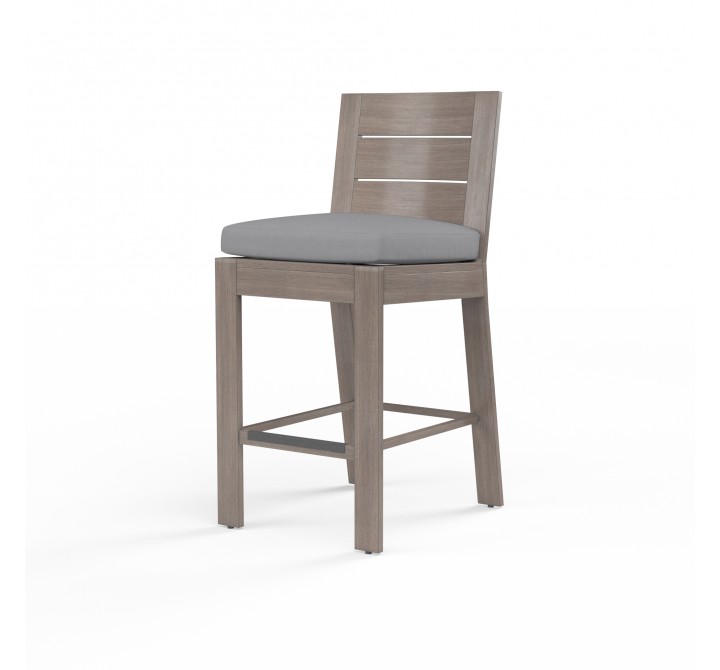 Laguna Counter Stool in Canvas Granite, No Welt - Front Side Angle
