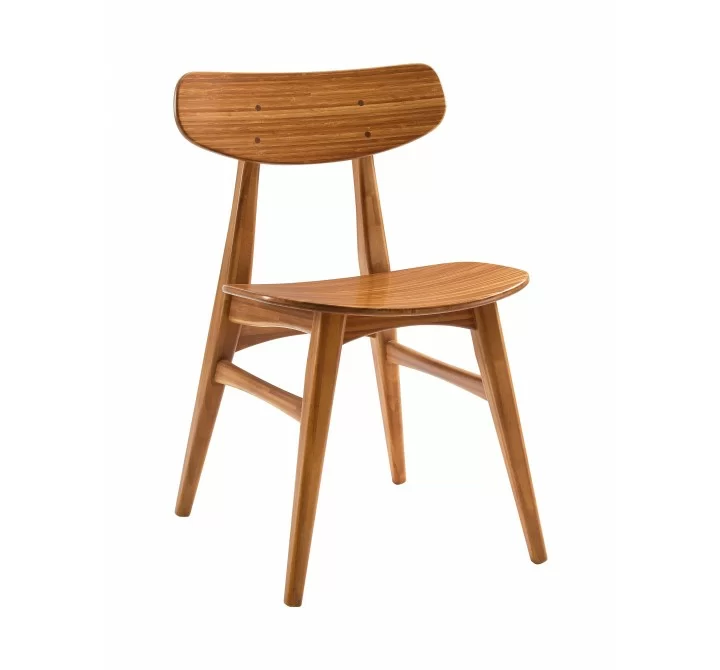 Greenington Cassia Dining Chair Amber / Caramelized / Sable - Set of 2 - Front Side Angle