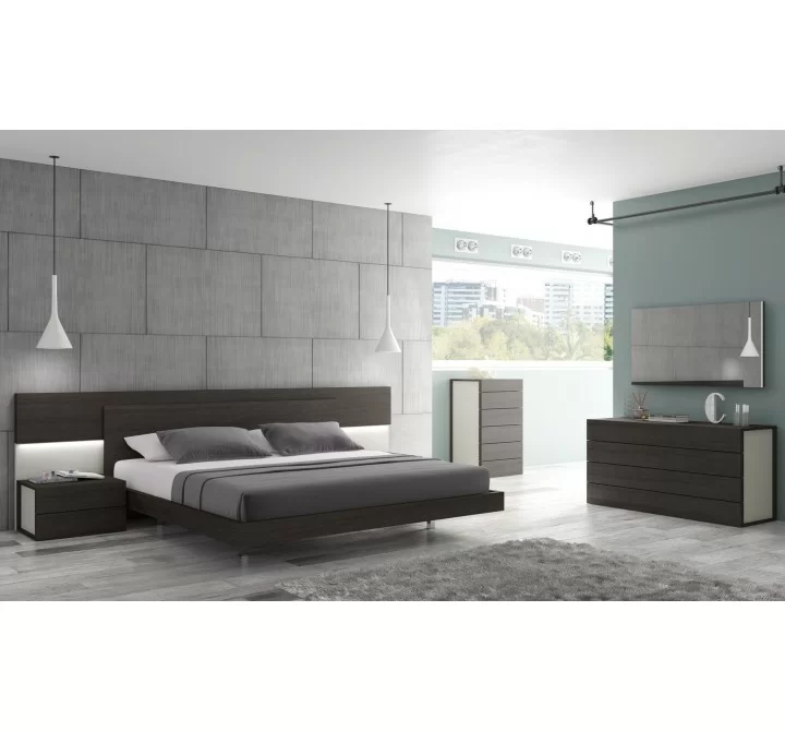 J&M Furniture Maia Light Grey Lacquer Dresser 001
