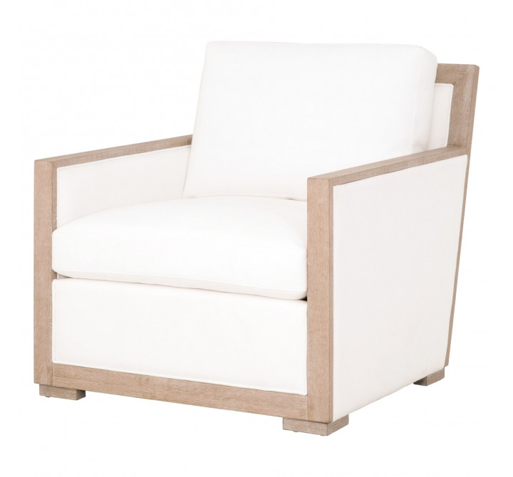 Essentials For Living Manhattan Wood Trim Sofa Chair - Front Side Angle