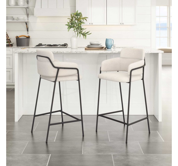 Marcel Counter Stool in Cream - Lifestyle