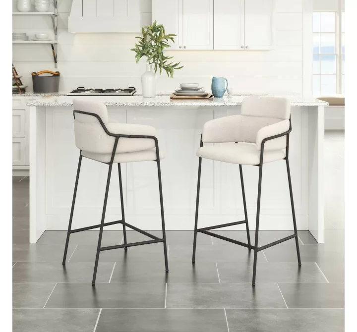 Marcel Counter Stool in Cream - Lifestyle