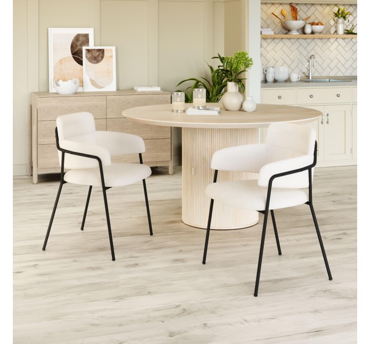 Marcel Dining Chair in Cream-Lifestyle 1