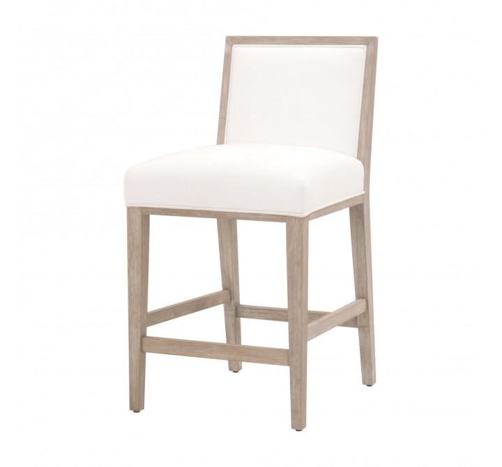 Essentials For Living Martin Counter Stool - LiveSmart Peyton Pearl Natural Slate - Front Side Angle