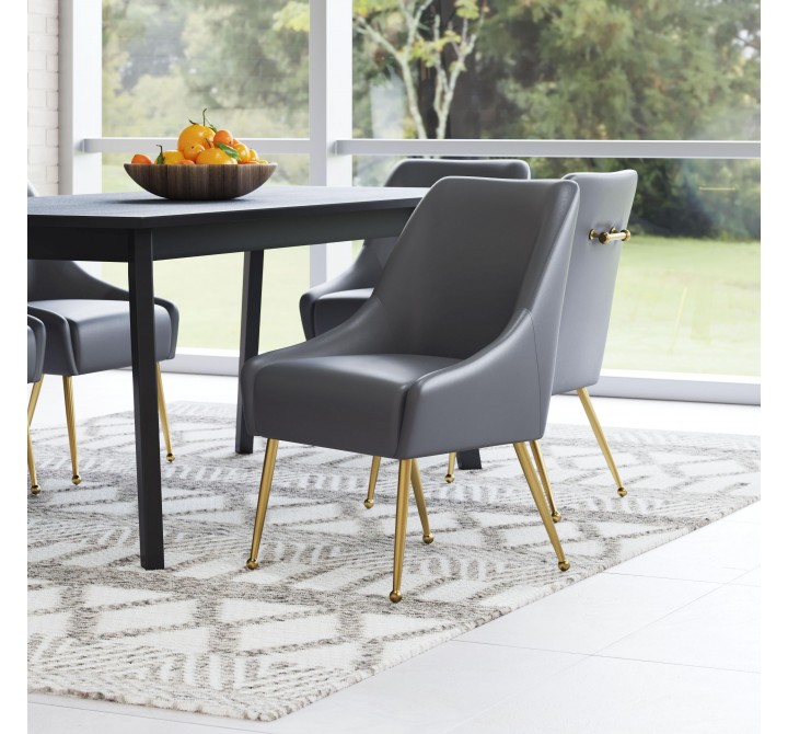 Maxine Dining Chair Gray & Gold-Lifestyle 1