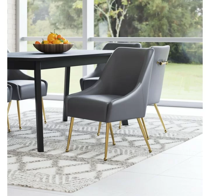 Maxine Dining Chair Gray & Gold-Lifestyle 1