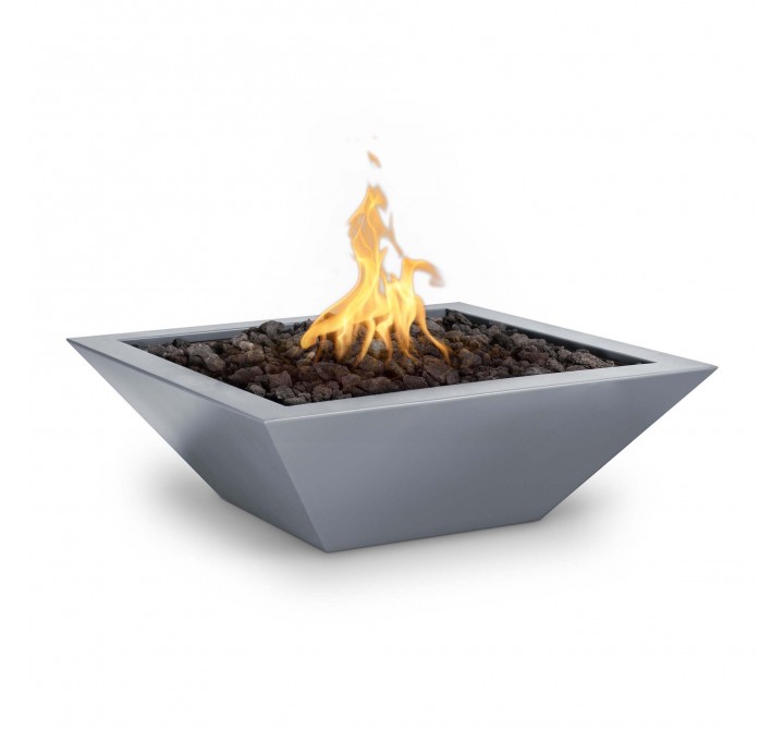 The Outdoor Plus Maya Powder Coated Fire Bowl Gray