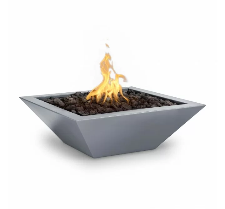 The Outdoor Plus Maya Powder Coated Fire Bowl Gray