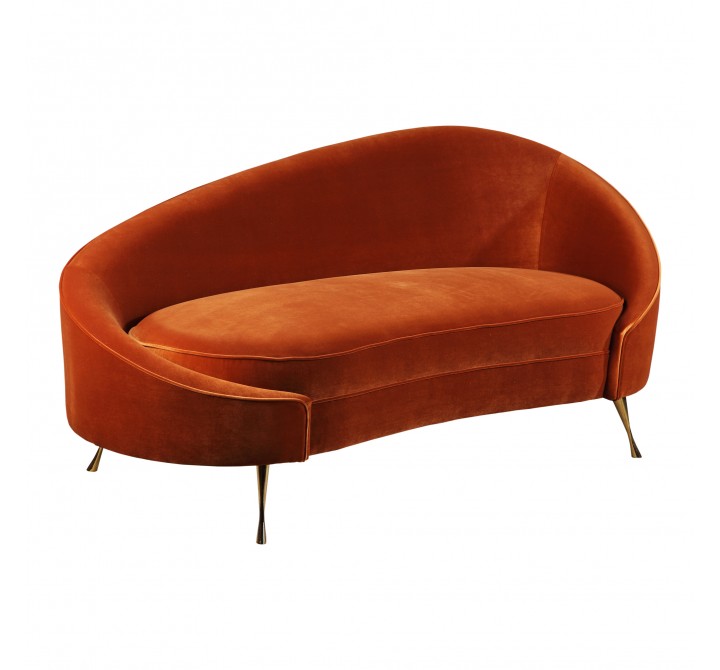 Moe's Home Collection Abigail Chaise Umber - Front Side Angle