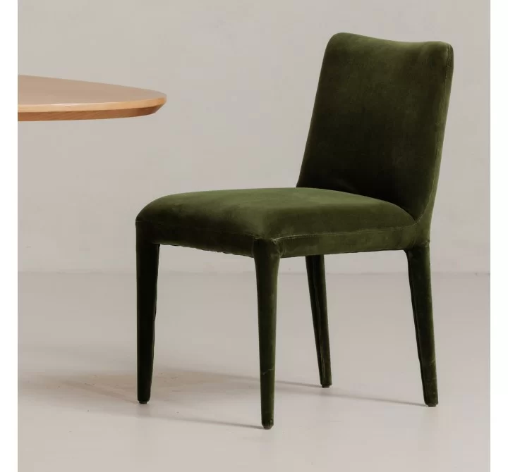 Moe's Home Collection Calla Dining Chair, Green Velvet - Set of Two - Lifestyle