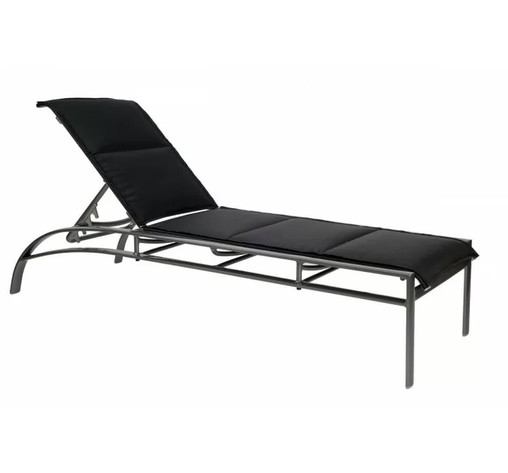 Woodard Metropolis Padded Sling Adjustable Chaise Lounge - Angled