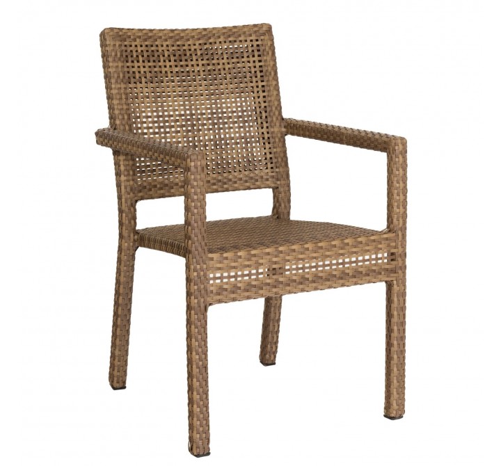 Woodard Et Cetera Miami Dining Armchair - Stackable - Mocha