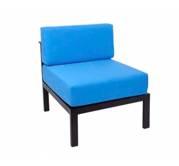 Belmar Armless Middle Sofa Section Black/Soft Gray Frame - No Cushions