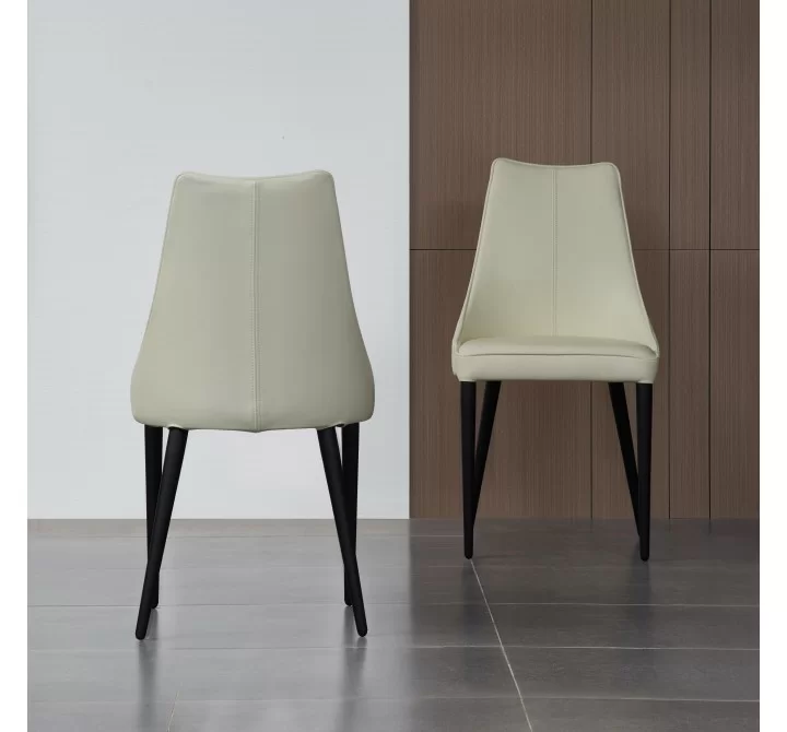 J&M Furniture Milano Leather Dining Chair White