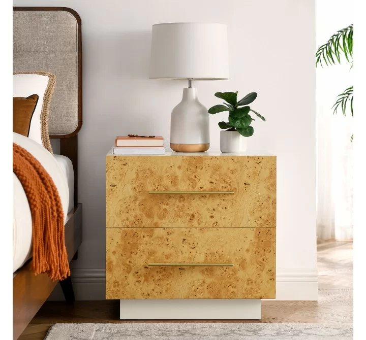 Modway Abel 2-Drawer Burl Wood Nightstand