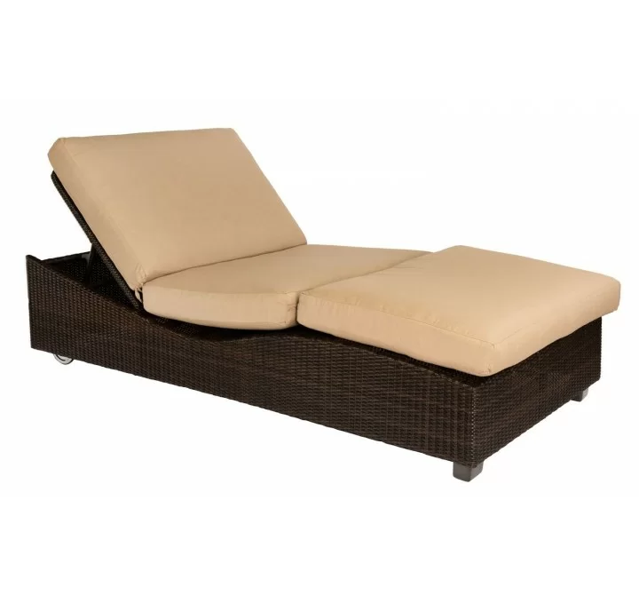 Woodard Montecito / Saddleback Double Chaise Lounge - Angled