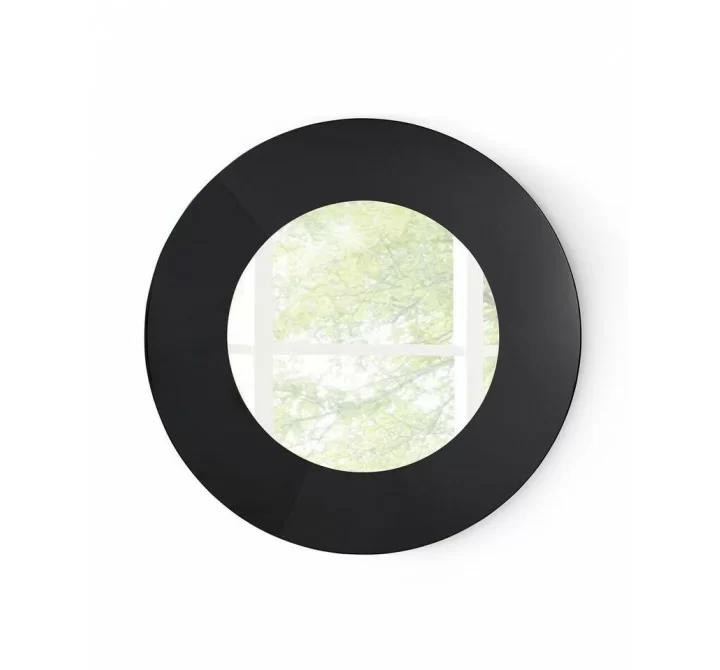 Delaney Mirror In High Gloss Black Lacquer - Front
