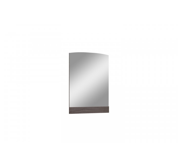 Whiteline Modern Living Berlin Rectangular Mirror in High Gloss Chestnut Grey - Angled