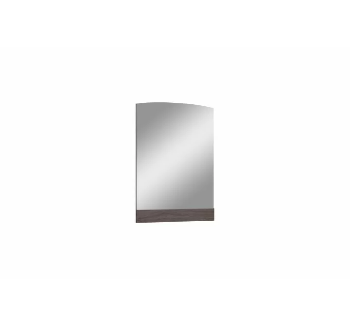 Whiteline Modern Living Berlin Rectangular Mirror in High Gloss Chestnut Grey - Angled