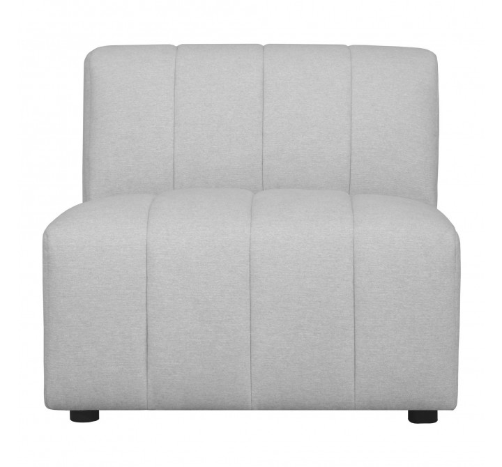 Moe's Home Collection Lyric Slipper Chair Grey / Oatmeal - Front Angle