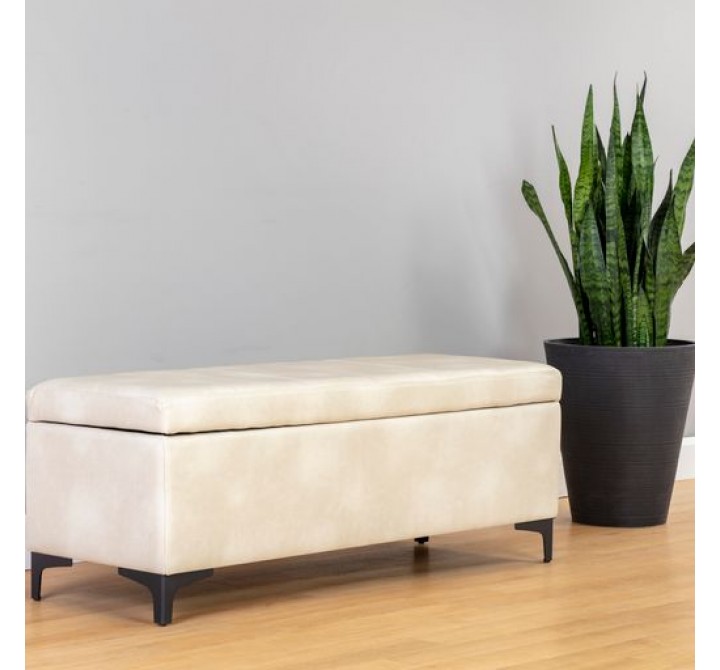 Sunpan Janet Storage Bench Bravo Cream - Lifestyle