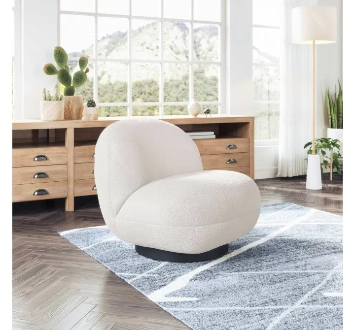 Zuo Modern Myanmar Accent Chair in Cream - Lifestyle