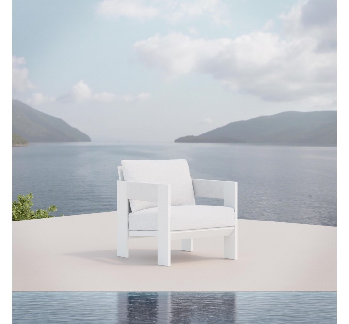 Azzurro Living Mykonos Club Chair With Polar Cushion - Lifestyle