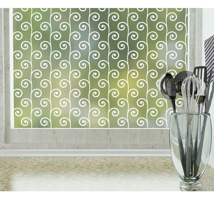 Odhams Press Sprouts Frosted Non-Adhesive Decorative Window Film - Privacy Cling Film