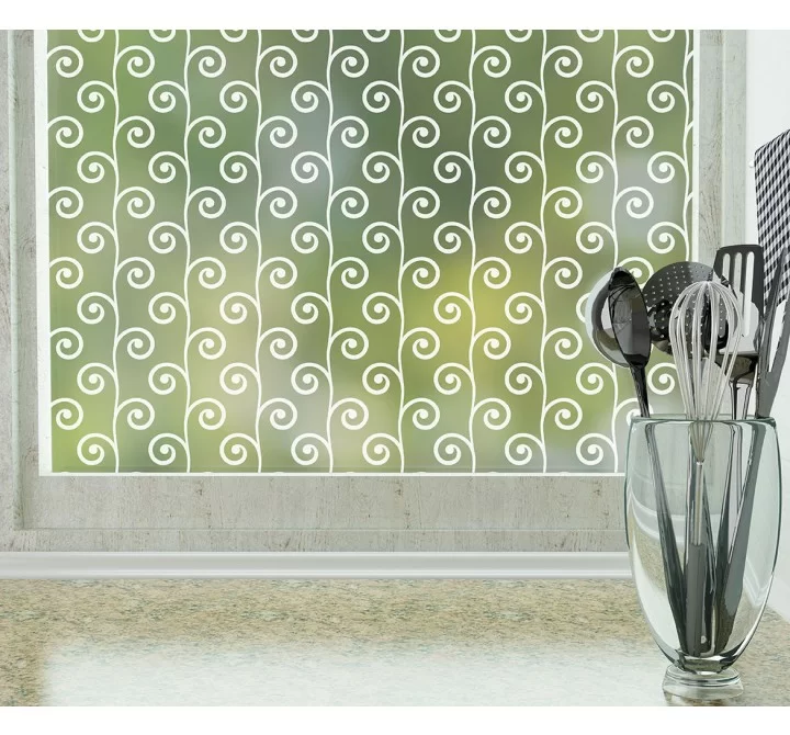 Odhams Press Sprouts Frosted Non-Adhesive Decorative Window Film - Privacy Cling Film