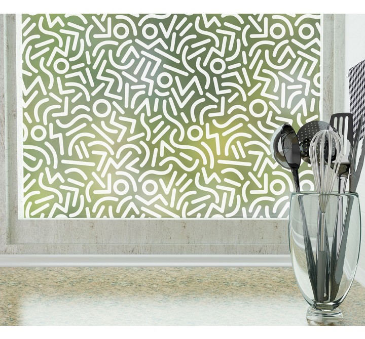 Odhams Press Pop! Frosted Non-Adhesive Decorative Window Film - Privacy Cling Film