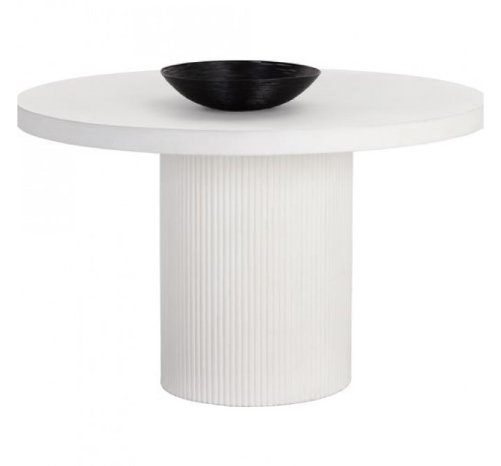 Sunpan Nicolette Dining Table White 50'' - Lifestyle