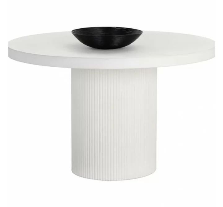 Sunpan Nicolette Dining Table White 50'' - Lifestyle