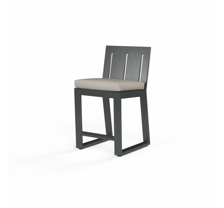Redondo Barstool in Canvas Natural, No Welt - Front Side Angle