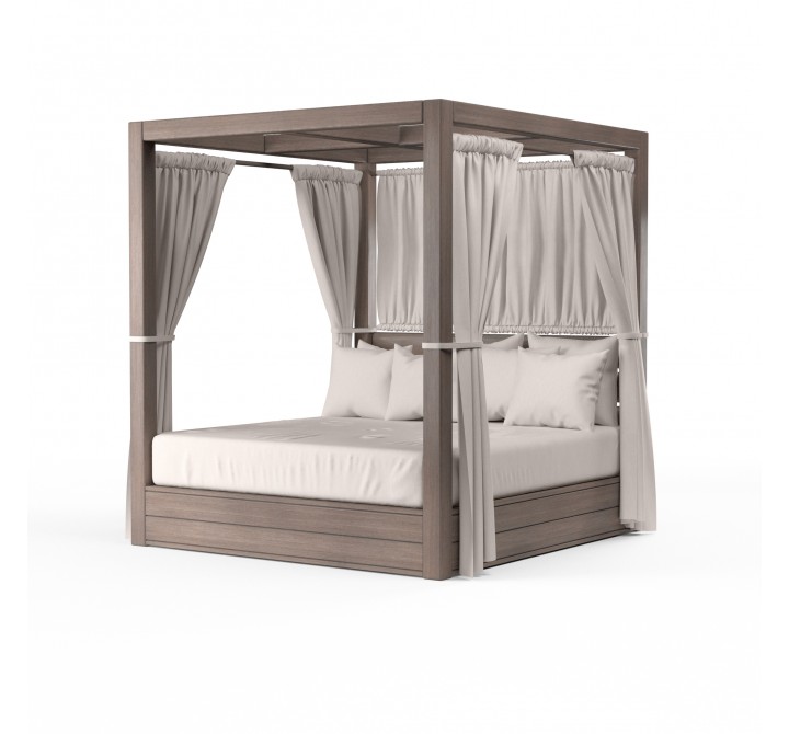 Laguna Resort King Daybed in Canvas Natural, No Welt - Front Side Angle