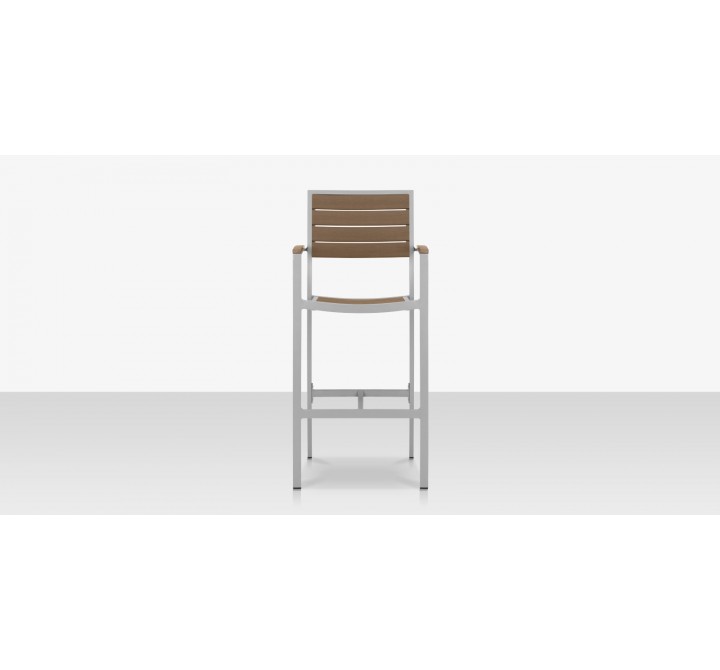 Source Furniture Napa Aluminum Stackable Bar Arm Chair