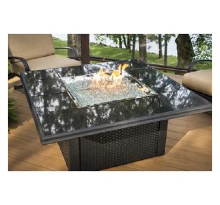 Outdoor Greatroom Company Napa Valley Fire Pit Table with CF-2424 Burner - Lifestyle