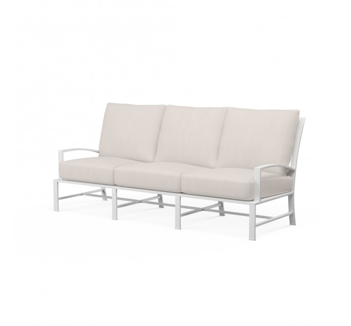 Bristol Sofa in Canvas Natural w/ Self Welt - Front Side Angle