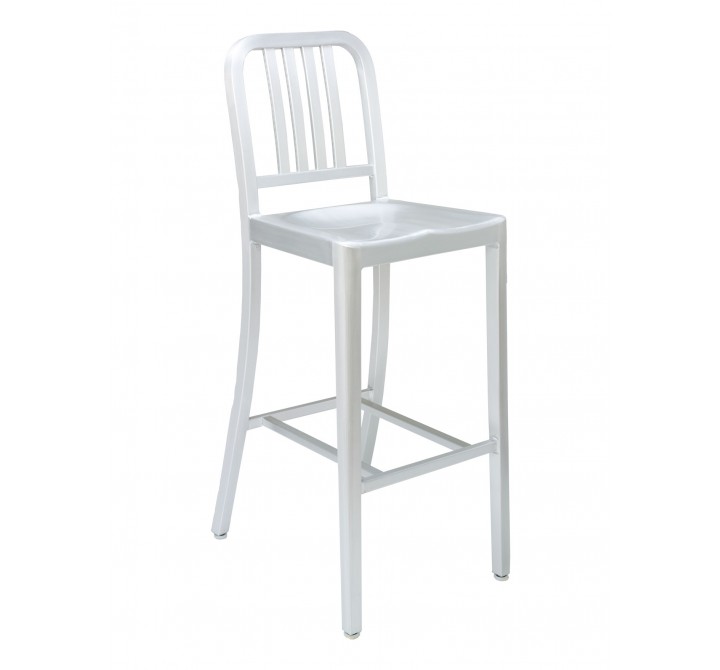 Brushed Aluminum Finish Barstool - NAV-01B