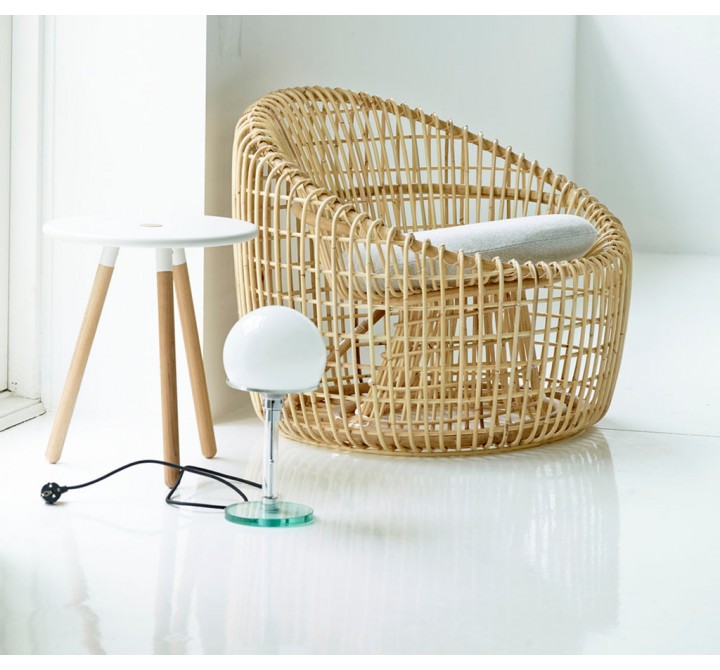 Cane-Line Nest Round Chair INDOOR White Cushion