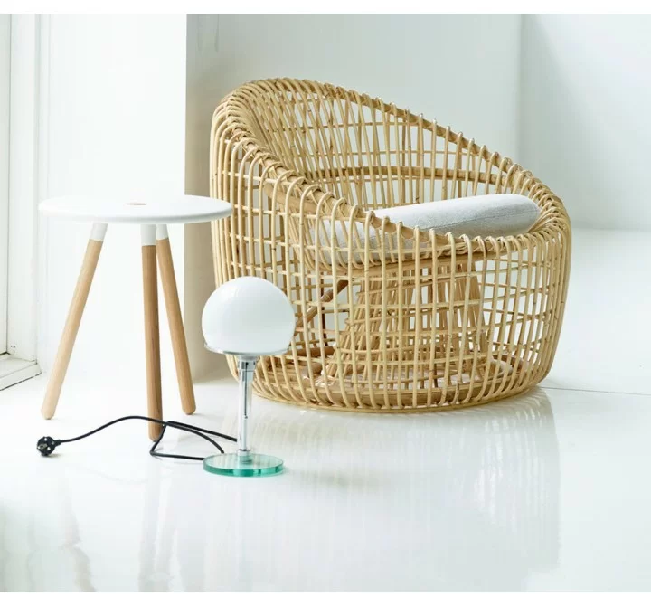 Cane-Line Nest Round Chair INDOOR White Cushion