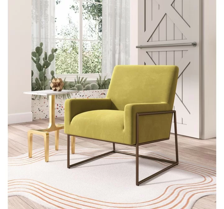 Zuo Modern New York Accent Chair Olive Green- Lifestyle