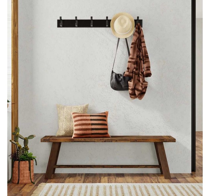  Newberry Bench in Medium Brown - Lifestyle