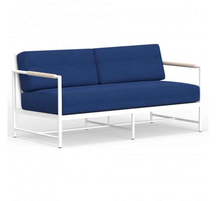Sabbia Loveseat in Echo Midnight, No Welt - Front Side Angle