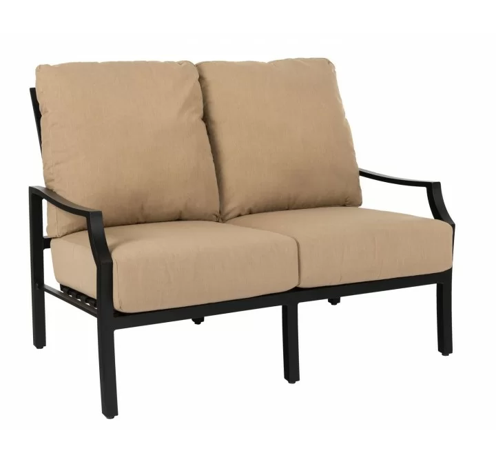 Woodard Nico Cushion Love Seat - Angled